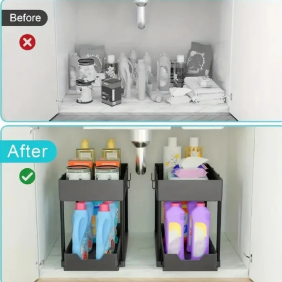 🆕Two Tier Organizer with Pull-Out Shelving - New in Box - Picture 3 of 6